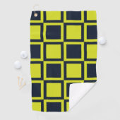 Schaakbord Navy Blauw Groen Schaakbord Golfhanddoek (Insitu)