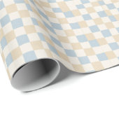 Schaakbord Patchwork Patroon Cadeaupapier (Rol Hoek)