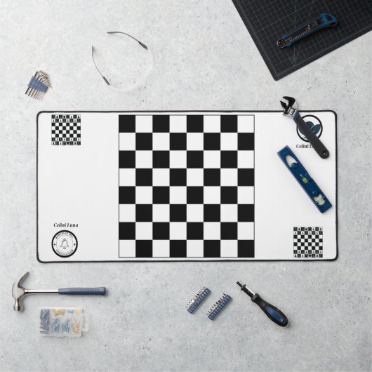 Schaakbord Patroon Desk Mat – Strategische Stijl & (Werkstation)