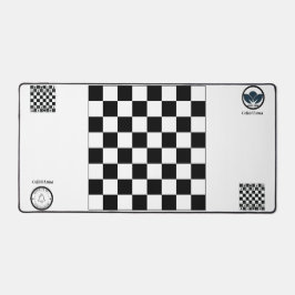 Schaakbord Patroon Desk Mat – Strategische Stijl &