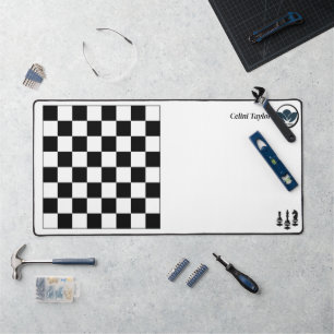 Schaakbord Patroon Desk Mat – Strategische Stijl &