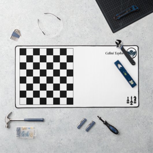 Schaakbord Patroon Desk Mat – Strategische Stijl & (Werkstation)