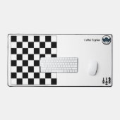 Schaakbord Patroon Desk Mat – Strategische Stijl & (Keyboard & Muis)