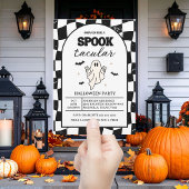 Schaakbord Retro Spooktacular Halloween Kaart