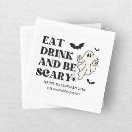 Schaakbord Retro Spooktacular Halloween Servet