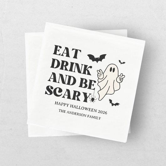 Schaakbord Retro Spooktacular Halloween Servet
