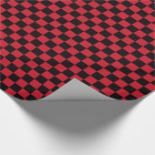 Schaakbord rood en zwart papier (Hoek)