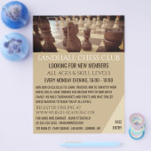 Schaakbord, Schaakclub Reclamefolder Flyer (Enkel)