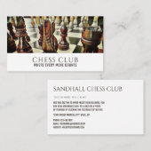 Schaakbord, schaakclub visitekaartje (Voorkant / Achterkant)