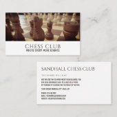 Schaakbord, Schaakclub Visitekaartje (Voorkant / Achterkant)