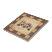  schaakbord & schaakstukken, spelerscadeau tegeltje (Zijkant)