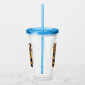 SCHAAKBORD STIJL ACRYL DRINKBEKER (Rechts)