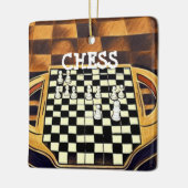 SCHAAKBORD STIJL KERAMISCH ORNAMENT (Links)