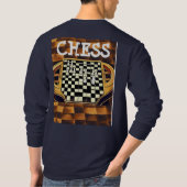 SCHAAKBORD STIJL T-SHIRT (Achterkant)