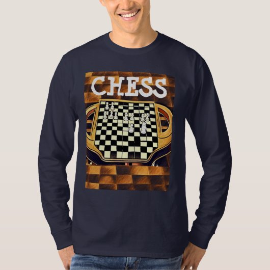 SCHAAKBORD STIJL T-SHIRT (Voorkant)