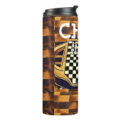 SCHAAKBORD STIJL THERMOSBEKER (Gedraaid links)