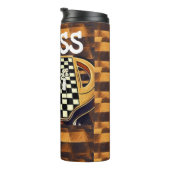 SCHAAKBORD STIJL THERMOSBEKER (Geroteerd rechts)