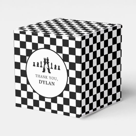 Schaakbord & stukken Spel Nacht Elke Leeftijd Verj Bedankdoosjes (Voorkant Zijde)