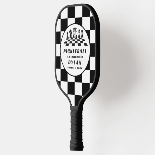 Schaakbord & stukken Spel Vaderdag Pap Gift Pickleball Paddle (Links)