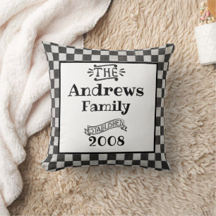 Schaakbord Typografie Aanpasbare Familie Kussen