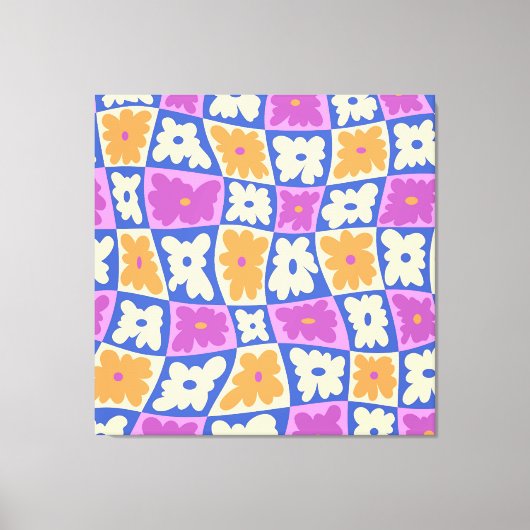 schaakbord van de natuur canvas afdruk (Voorkant)