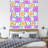 schaakbord van de natuur canvas afdruk (Insitu (Slaapkamer))