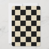 Schaakbord Verjaardag Party Uitnodiging Spelavond (Achterkant)