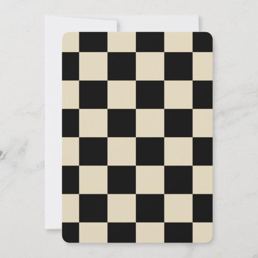 Schaakbord Verjaardag Party Uitnodiging Spelavond (Achterkant)