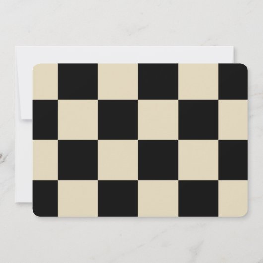 Schaakbord Verjaardag Uitnodiging Foto Game Night (Achterkant)