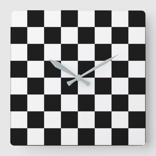 schaakbord vierkante klok (Voorkant)