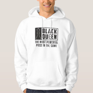 Schaakbord Zwart Koningin Checkmate Board Gift Hoodie