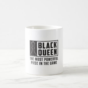 Schaakbord Zwart Koningin Checkmate Board Gift Koffiemok