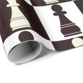 Schaakbord zwart-wit patroon cadeaupapier (Rol Hoek)