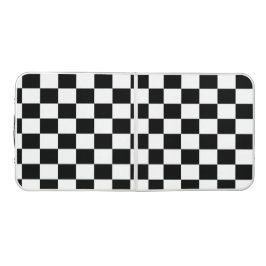 Schaakbord zwart-wit vierkanten patroon beer pong tafel