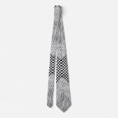 Schaakbord zwarte en witte stropdas (Achterkant)