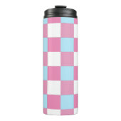 Schaakbordpatroon  thermosbeker (Voorkant)