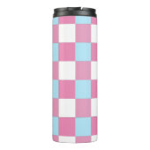 Schaakbordpatroon  thermosbeker (Achterkant)