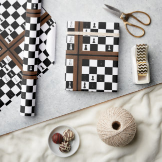 Schaakbordspel in uitvoering cadeaupapier