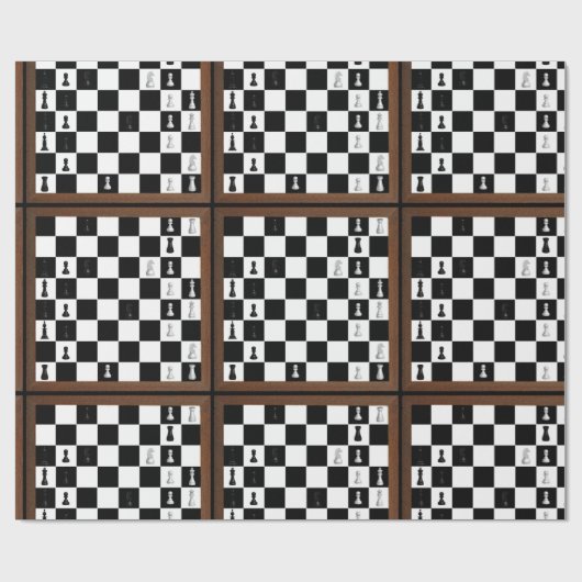 Schaakbordspel in uitvoering cadeaupapier (Vlak)