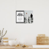 Schaakbordspel Nacht Verjaardag Welkomstbord Poster (Keuken)