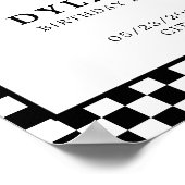 Schaakbordspel Nacht Verjaardag Welkomstbord Poster (Hoek)