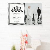 Schaakbordspel Nacht Verjaardag Welkomstbord Spandoek (Insitu)