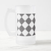 Schaakbordstijl Matglas Bierpul (Links)