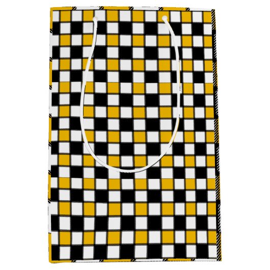 Schaakbordstijl Medium Cadeauzakje (Voorkant)