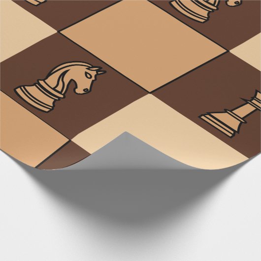 Schaakbordstukken Cadeaupapier (Hoek)