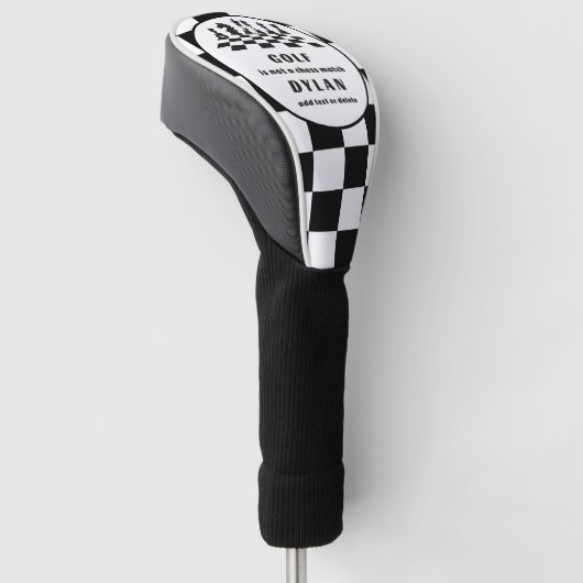 Schaakbordstukken Spel Vaderdag Pap Gift Golfheadcover (Schuin)