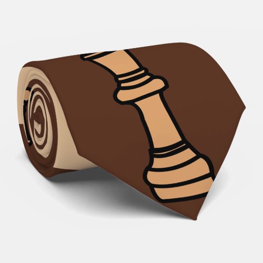 Schaakbordstukken Stropdas (Opgerold)