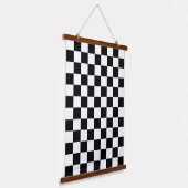 Schaakbordvlag Hangend Wandkleed (Gebogen)