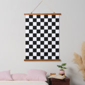 Schaakbordvlag Hangend Wandkleed (Slaapkamer)