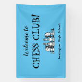 Schaakclub Aangepaste Wand Banner (Verticaal)